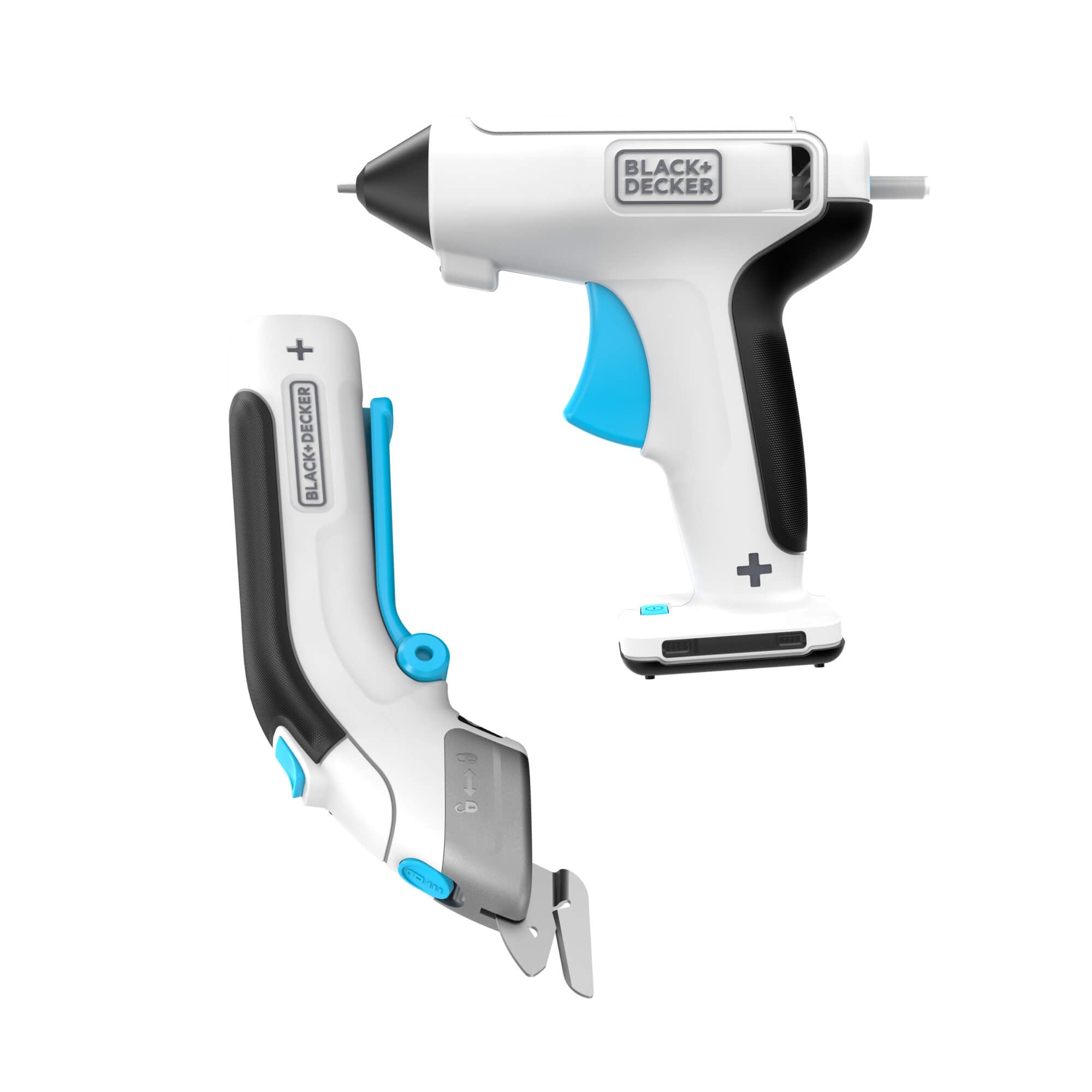 black-decker-4v-klebepistole-elektroschere-bastel-set-akku image 1