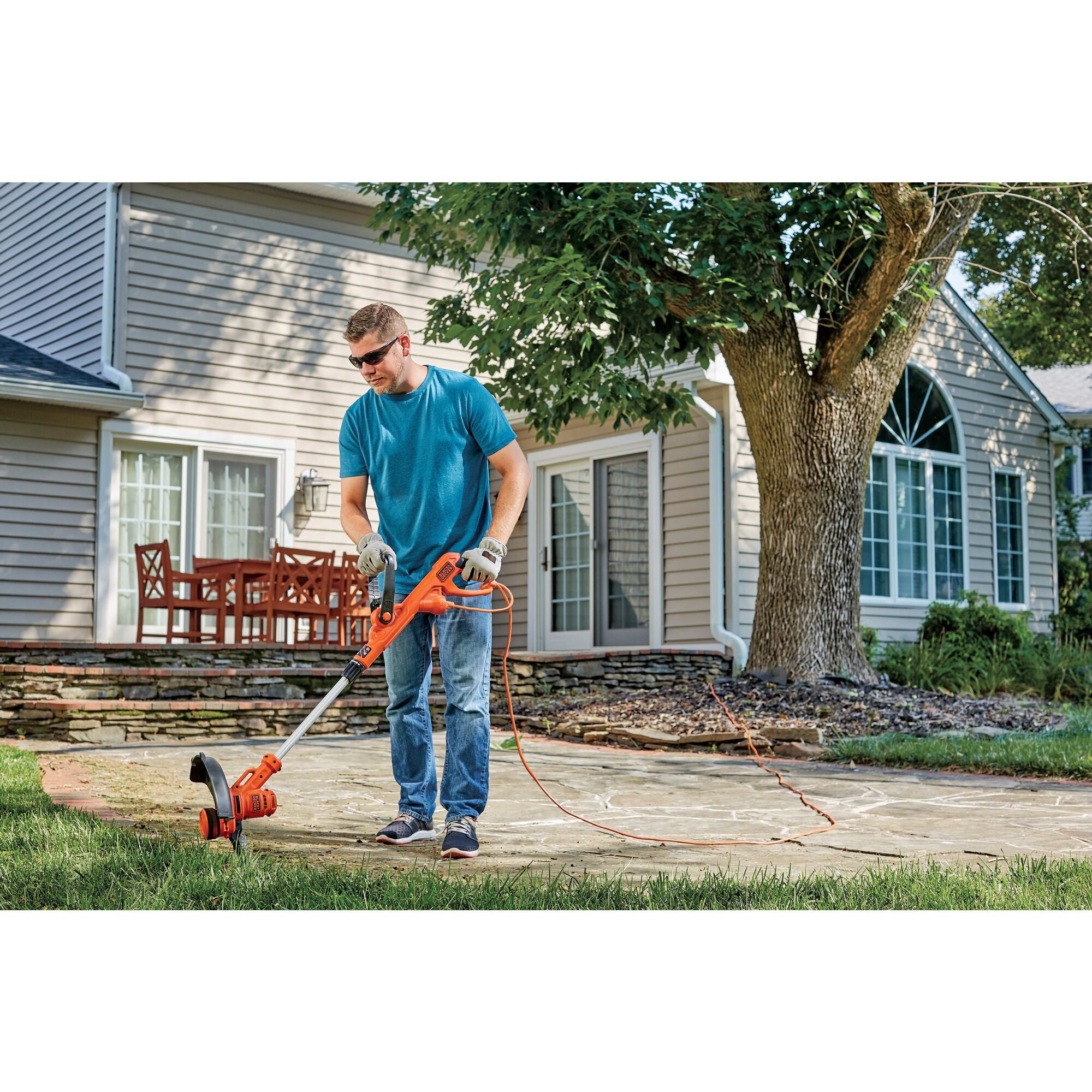 black-decker-outdoor-14-zoll-rasentrimmer-kantenschneider-elektro image 3