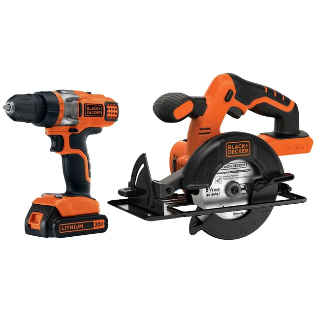 black-decker-20v-max-bohrschrauber-set-mit-kreiss-ge-akku image 1