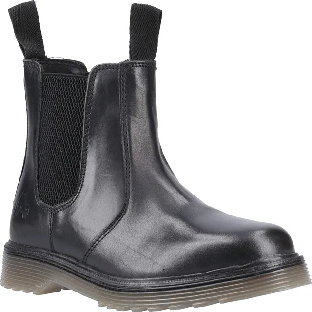 amblers-safety-colchester-dealer-boots-schwarz-leder-schlupf image 1