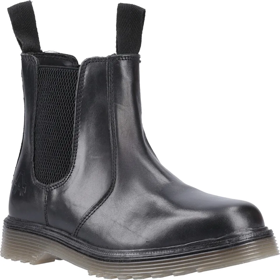 amblers-safety-colchester-dealer-boots-schwarz-leder-schlupf image 1