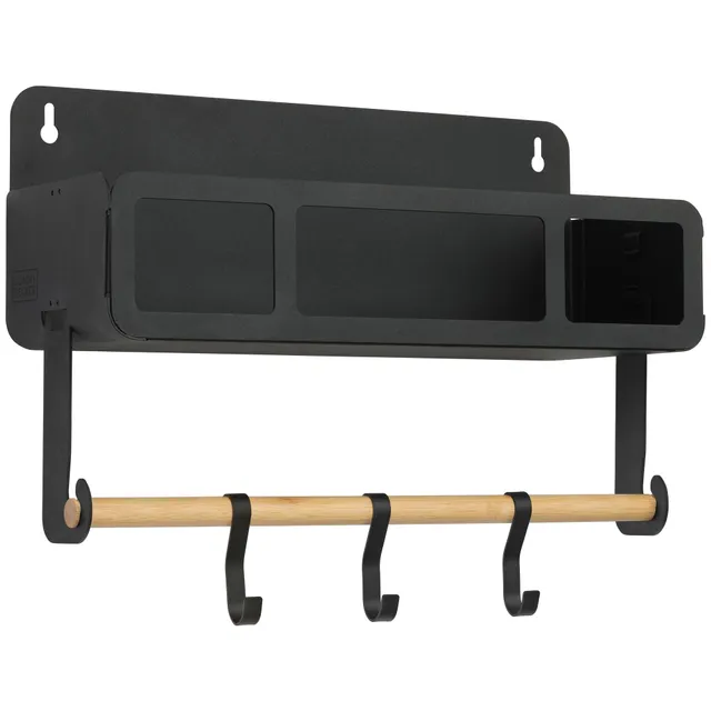 black-decker-storage-h-ngeregal-magnetisch-schwarz-mit-halter image 1