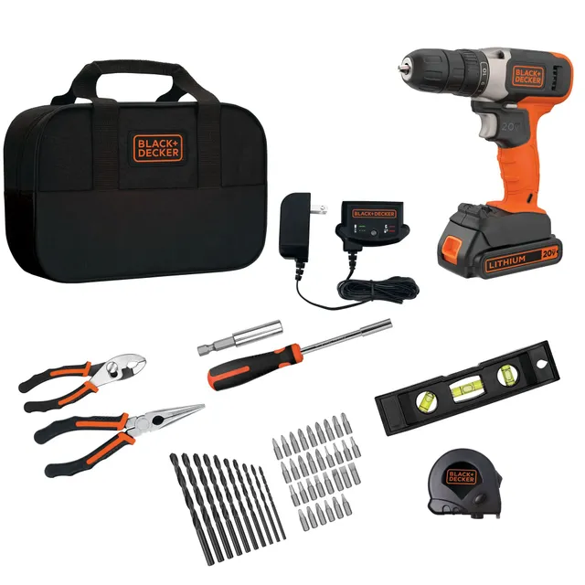 black-decker-powerconnect-bohrmaschine-20v-49-tlg-set image 1