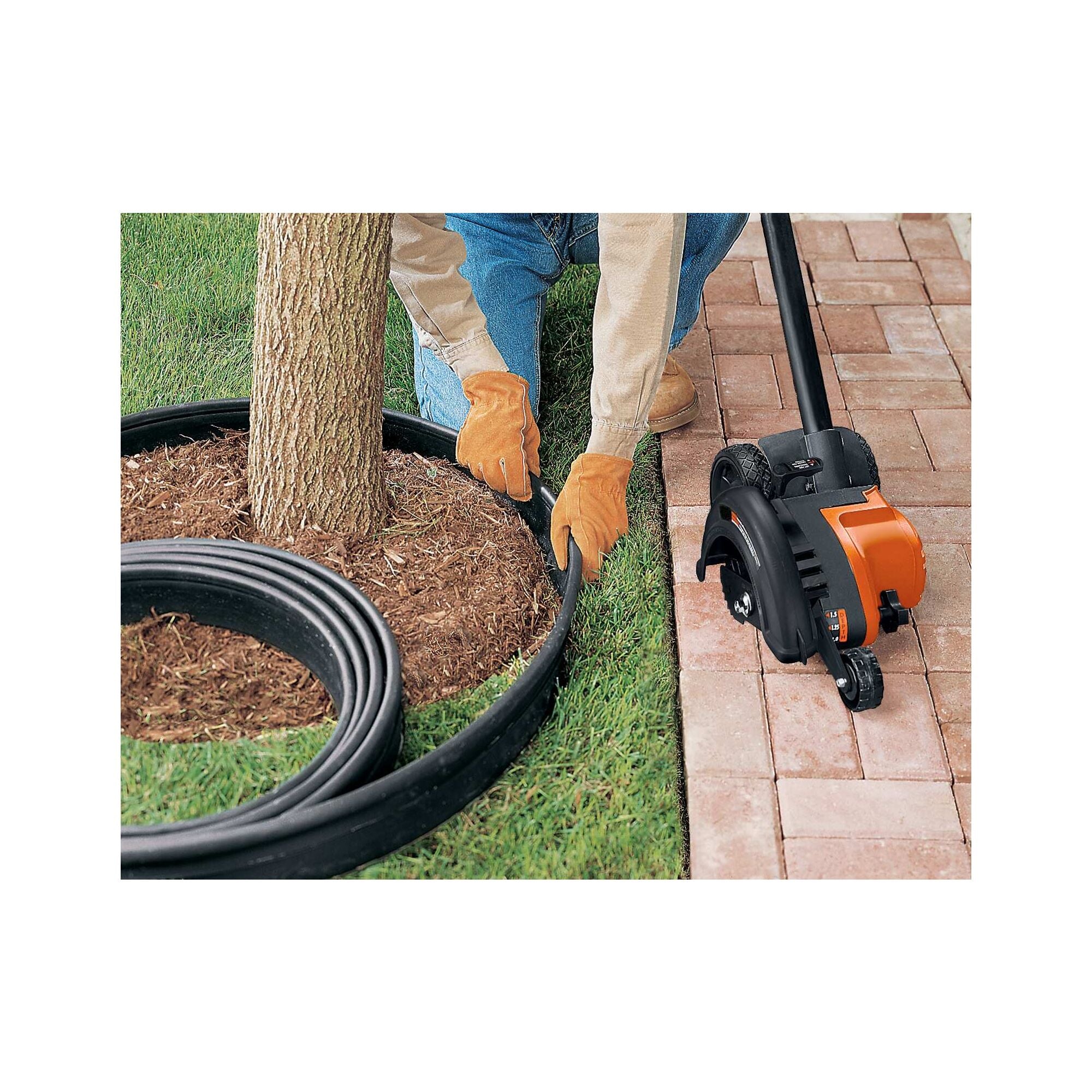 black-decker-outdoor-rasenkantenschneider-2-in-1-elektro-mit-fr-se image 2