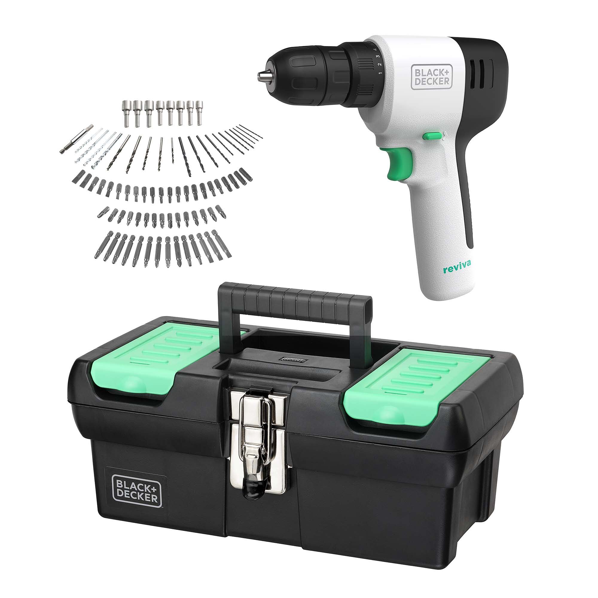 black-decker-reviva-bohrschrauber-12v-max-set-80-tlg-koffer image 1