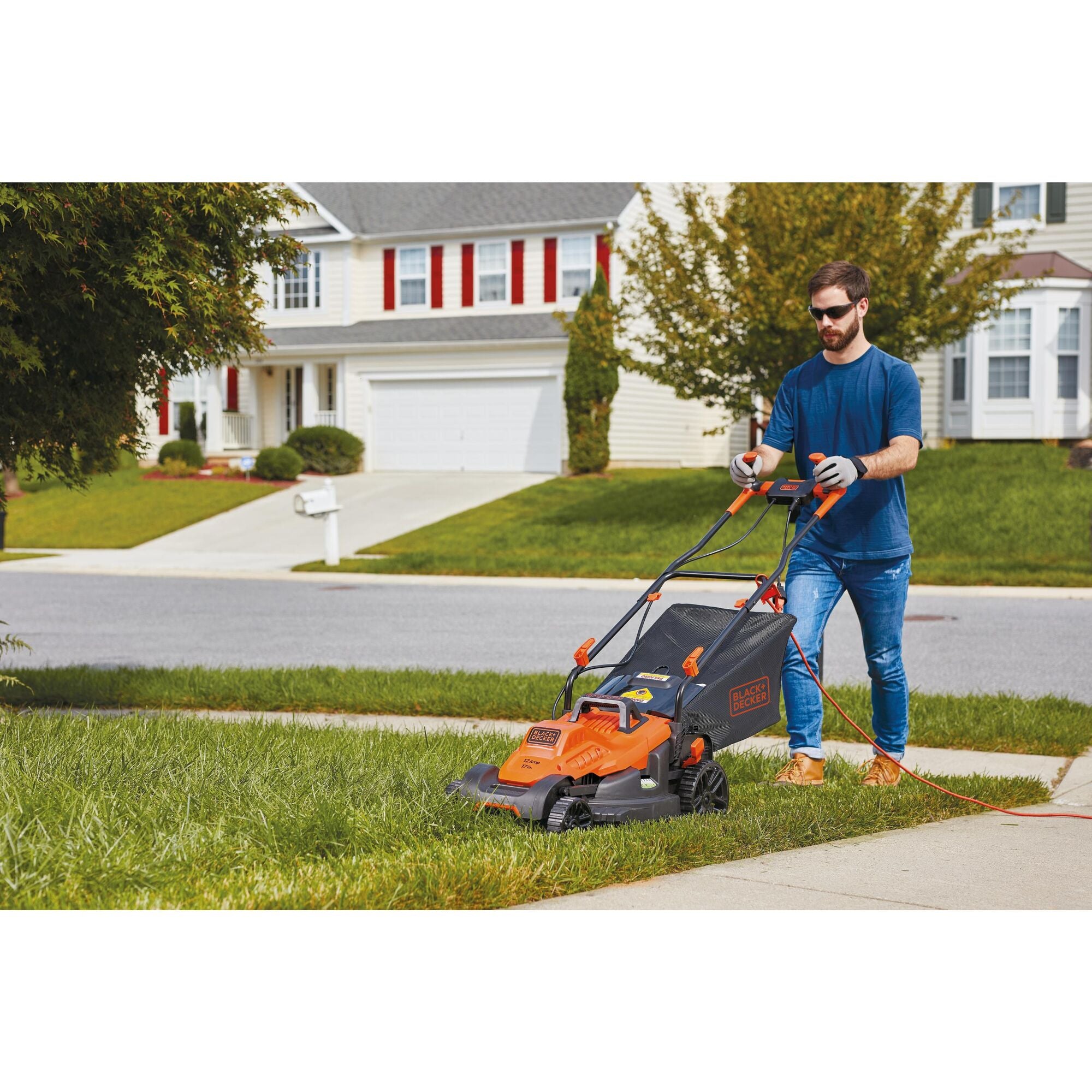 black-decker-outdoor-elektro-rasenm-her-17-zoll-12-amp image 2