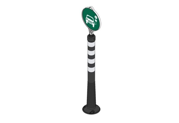 brandsafe-flexi-delineator-poller-parkplatz-mit-schild-flexibel image 1