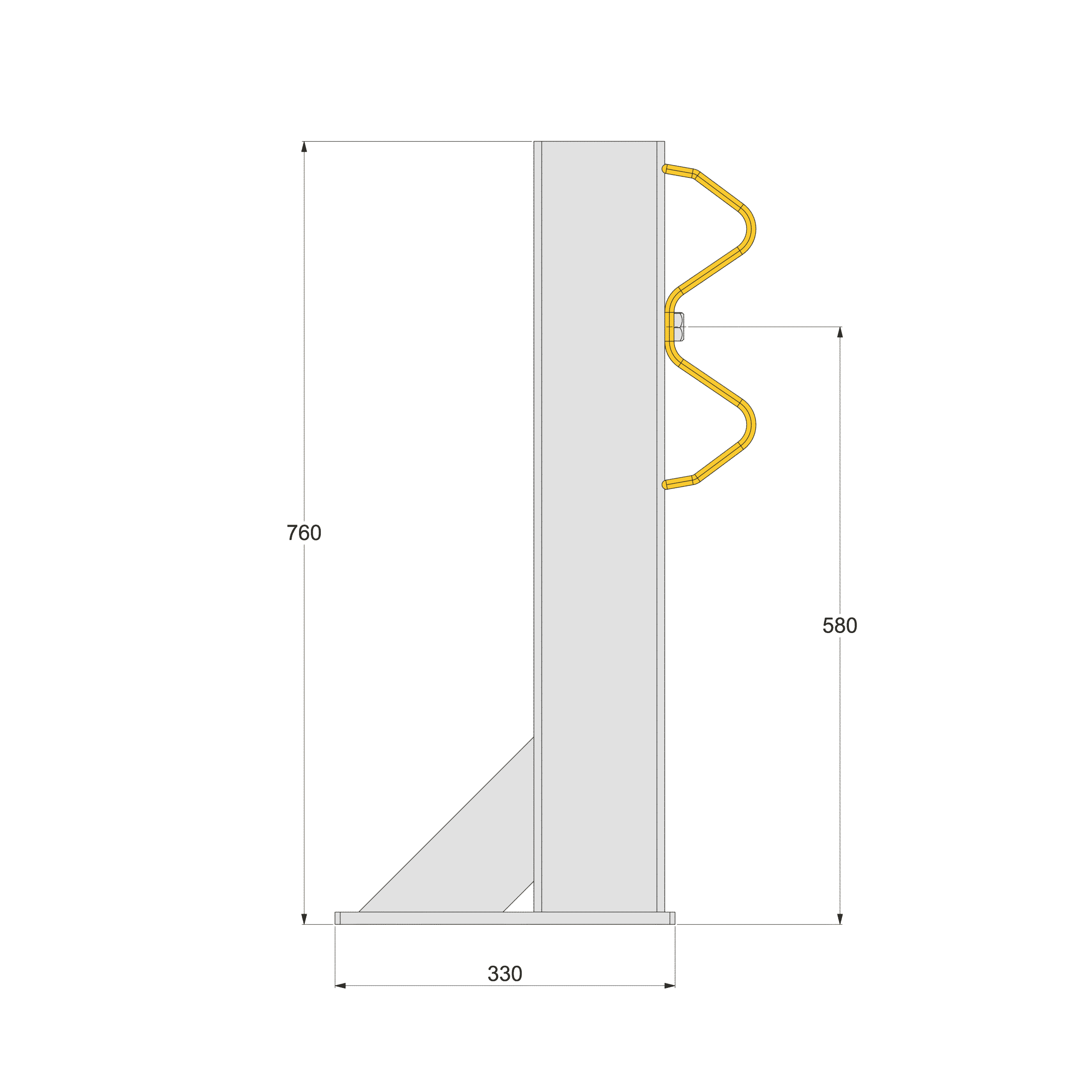 brandsafe-armco-760-schutzplanke-rammschutz-760-mm-verzinkt image 4