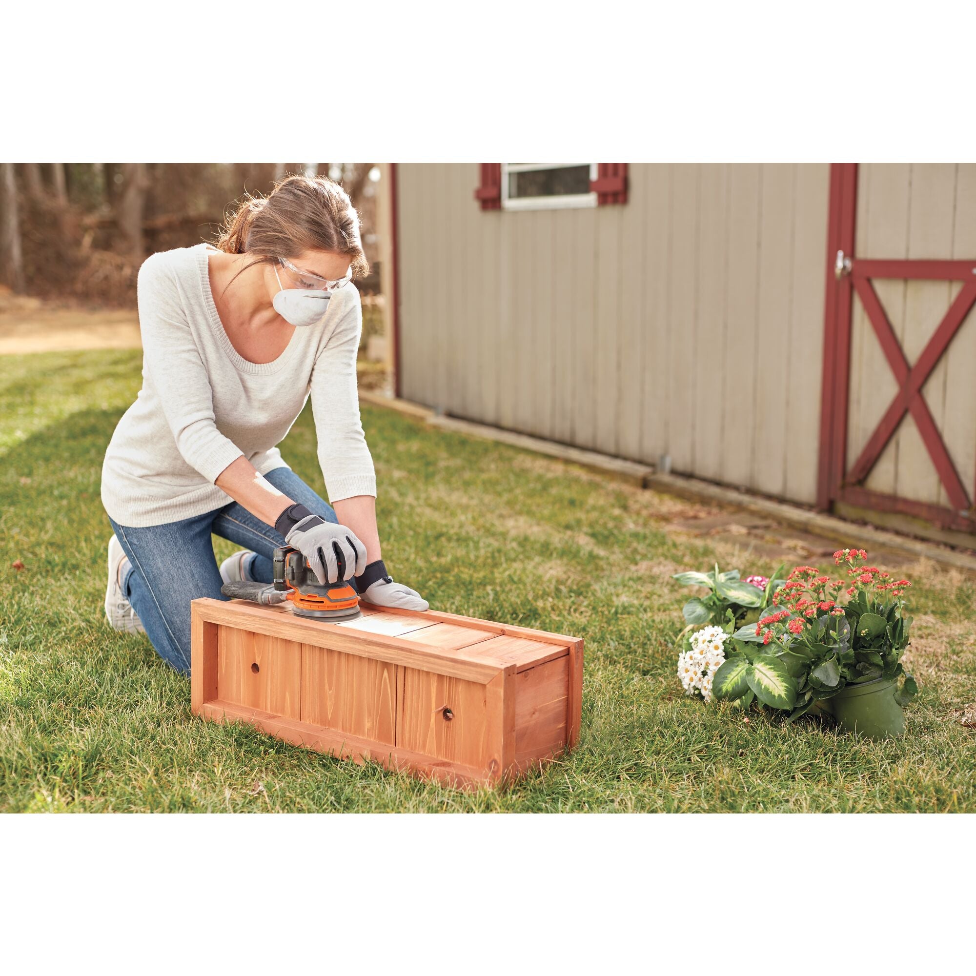 black-decker-20v-max-powerconnect-exzenterschleifer-mit-akku-und-ladeger-t image 3