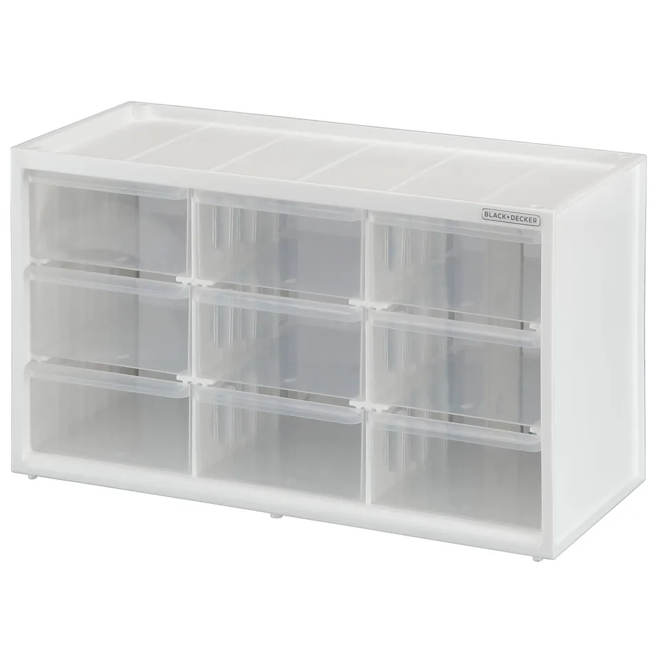 black-decker-organizer-sortierbox-9-schubladen-stapelbar image 1