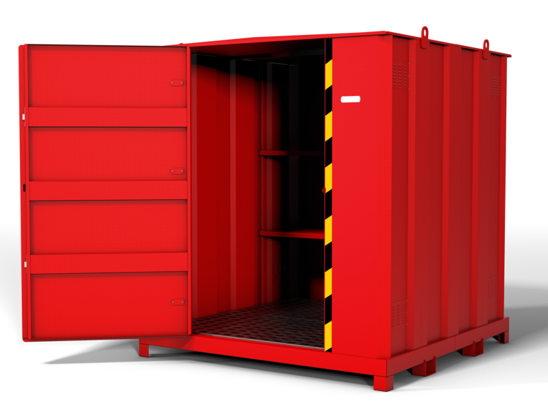 armorgard-flamstor-fs2-0-gefahrstoffcontainer-400-l-wanne image 1