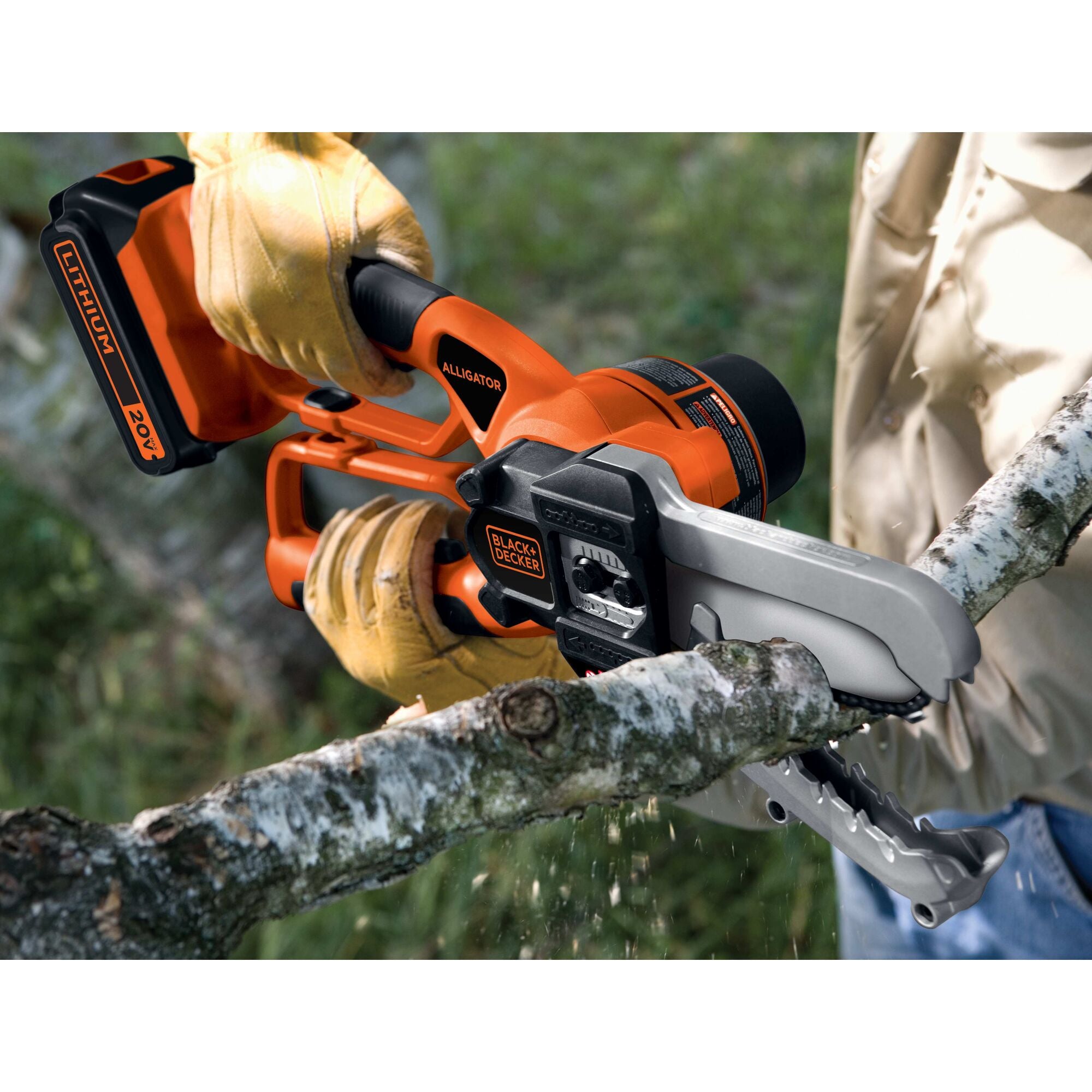 black-decker-20v-max-kettens-ge-alligator-astschere-set-mit-akku image 2