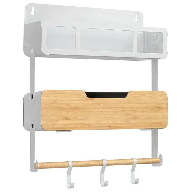 black-decker-h-ngeregal-magnetisch-t-rregal-wei-halterung image 1
