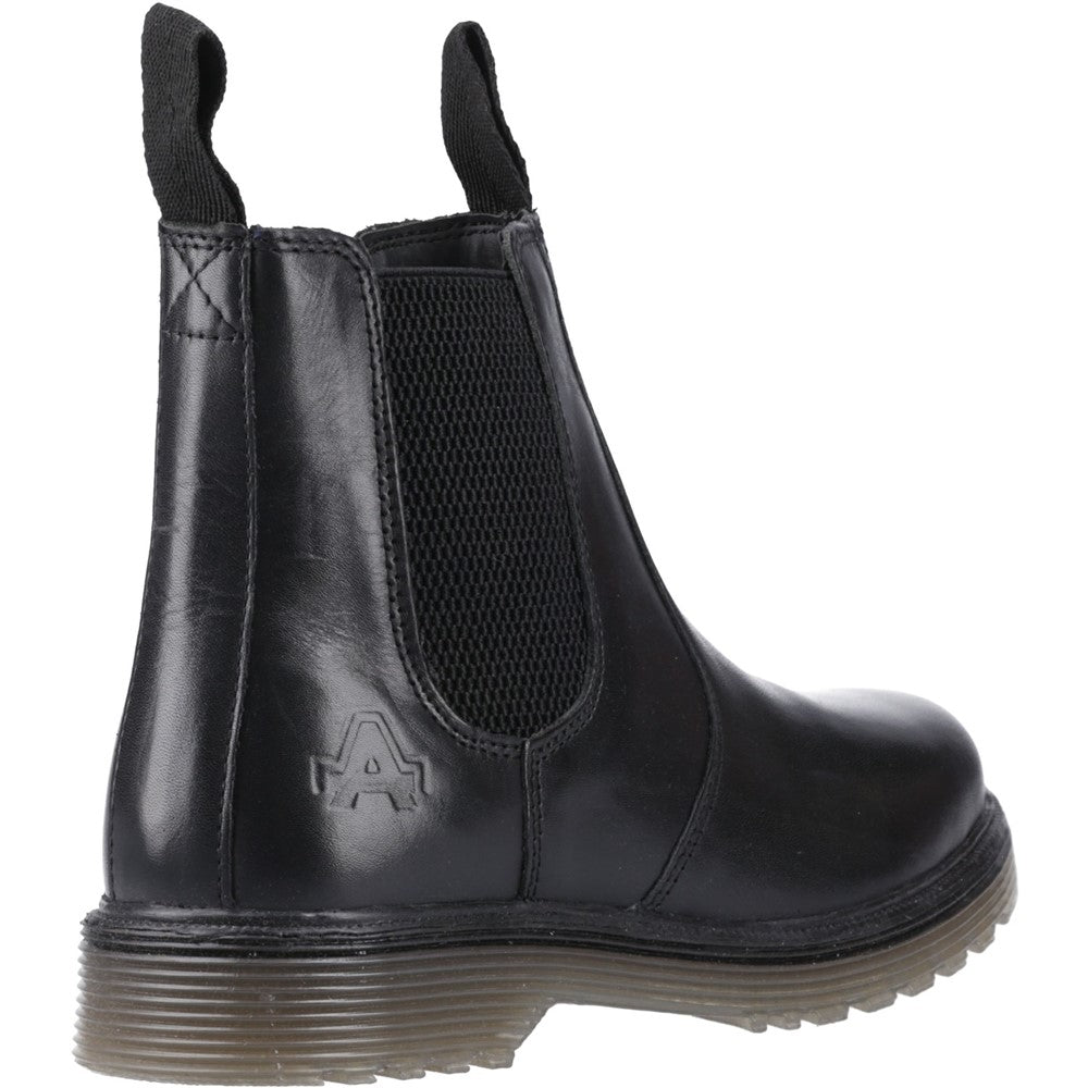 amblers-safety-colchester-dealer-boots-schwarz-leder-schlupf image 2