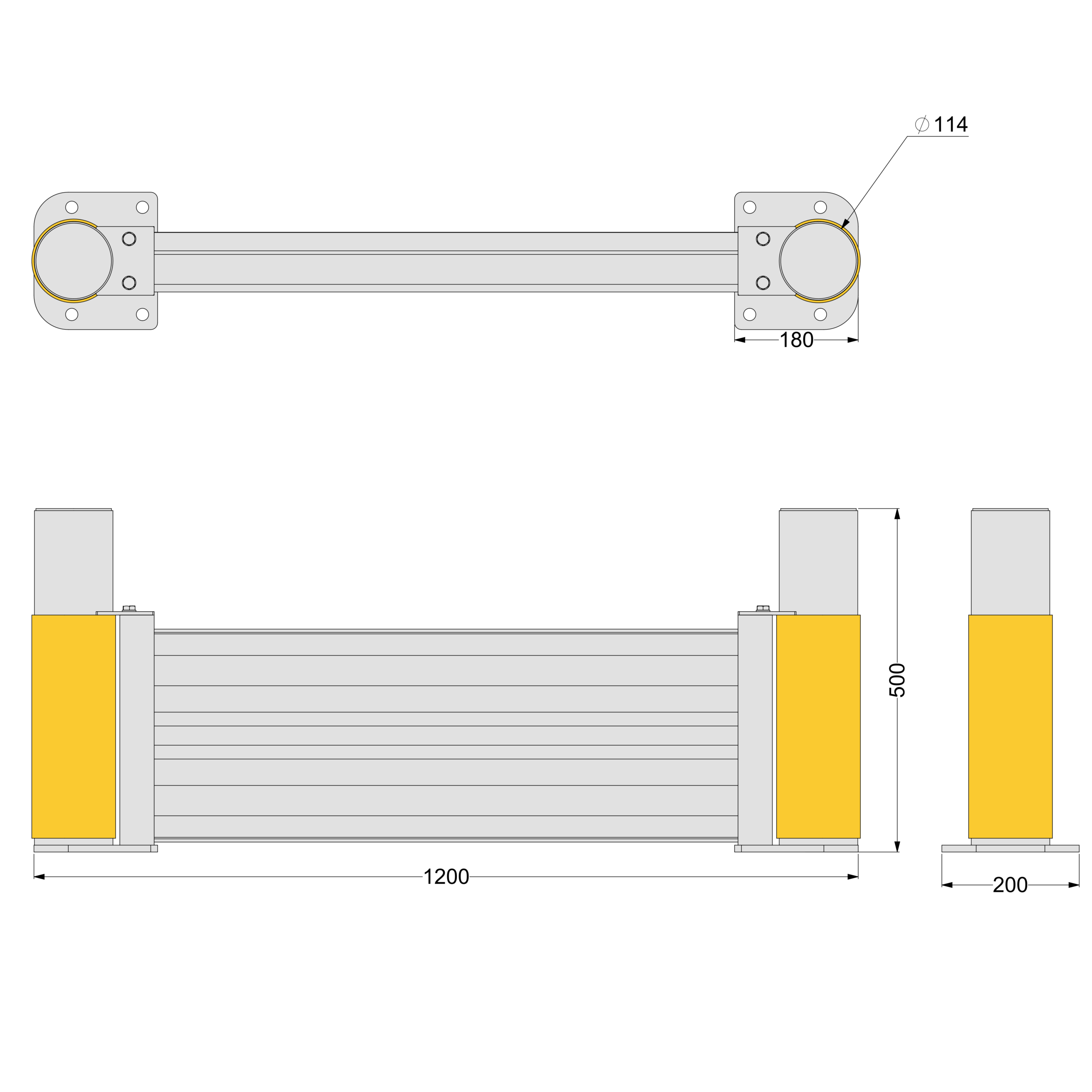 brandsafe-armco-rack-end-barrier-regalschutz-500-mm-gelb-verzinkt image 3