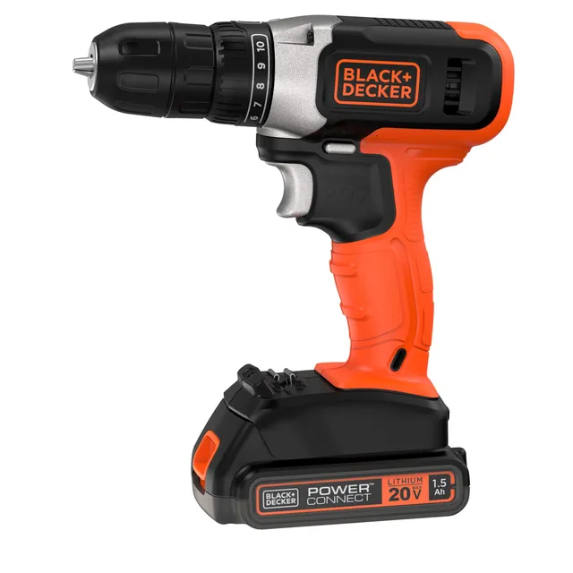 black-decker-powerconnect-20v-akku-bohrschrauber-mit-akku image 1