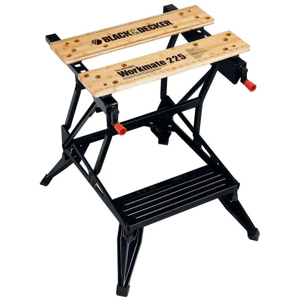 black-decker-project-center-werkbank-klappbar-mit-schraubstock-450-lbs image 1