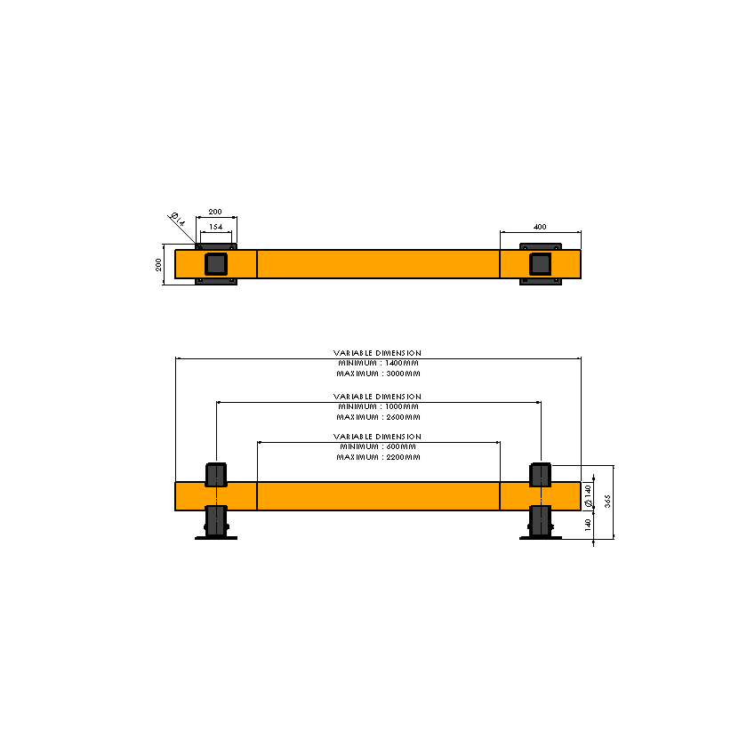 brandsafe-spacesaver-anfahrschutz-single-bumper-365mm-gelb image 2