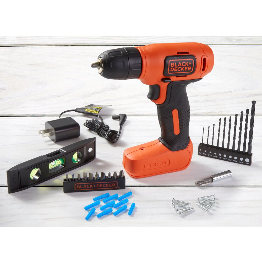 black-decker-8v-max-akku-bohrschrauber-set-43-teilig-usb image 2