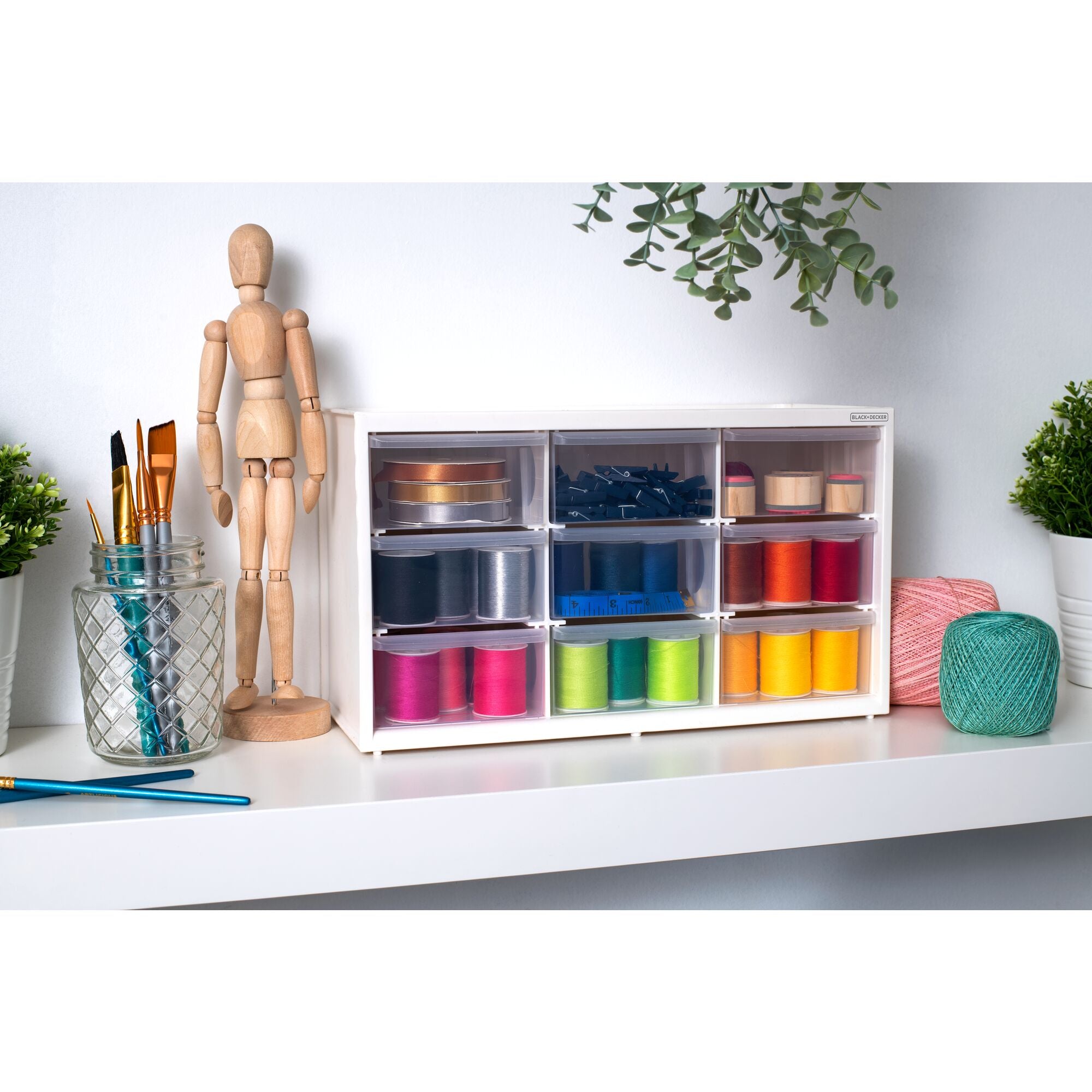 black-decker-organizer-sortierbox-9-schubladen-stapelbar image 2