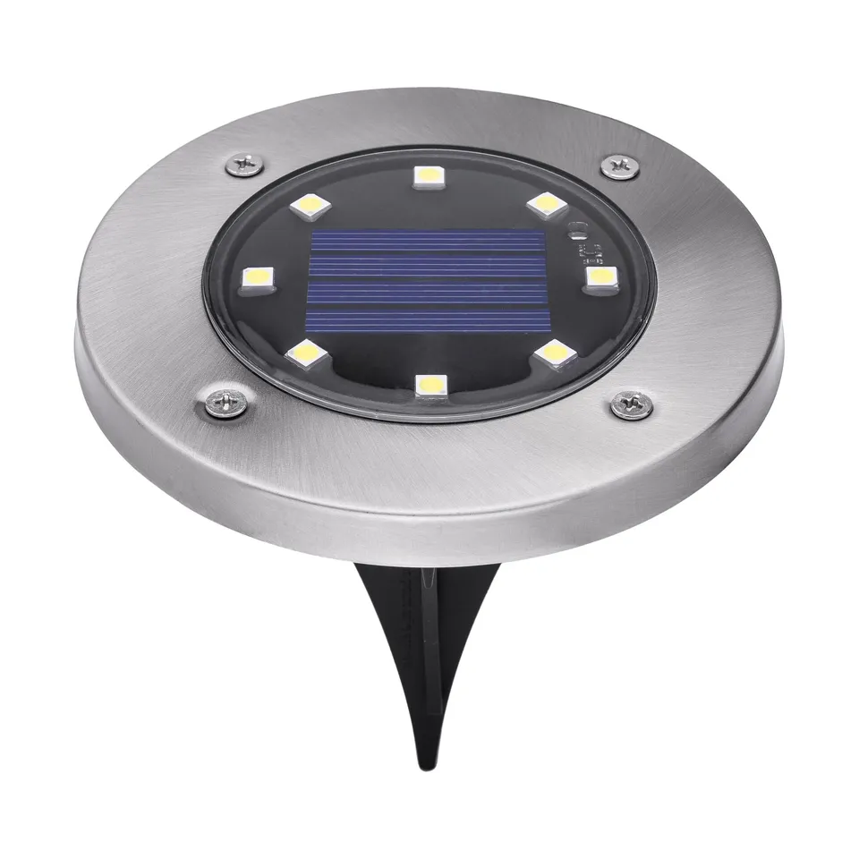 black-decker-solar-disk-light-outdoor-solarleuchte-8er-pack image 1
