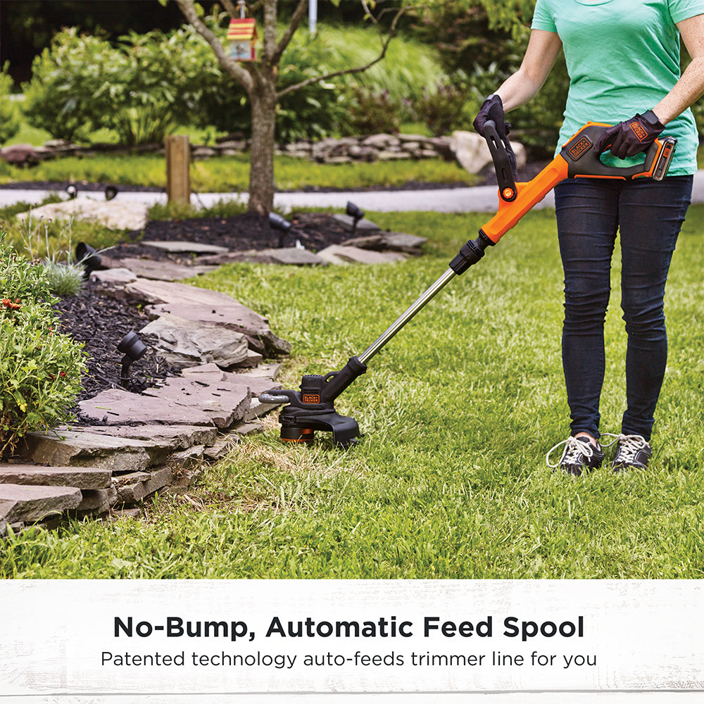 black-decker-20v-powerconnect-rasentrimmer-faden-akku-set-edger image 3