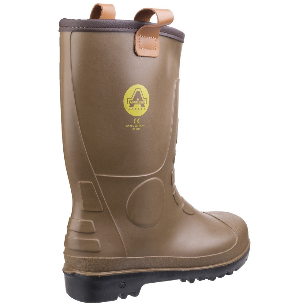 amblers-fs95-wellingtons-sicherheitsstiefel-wasserdicht-s5-braun image 2