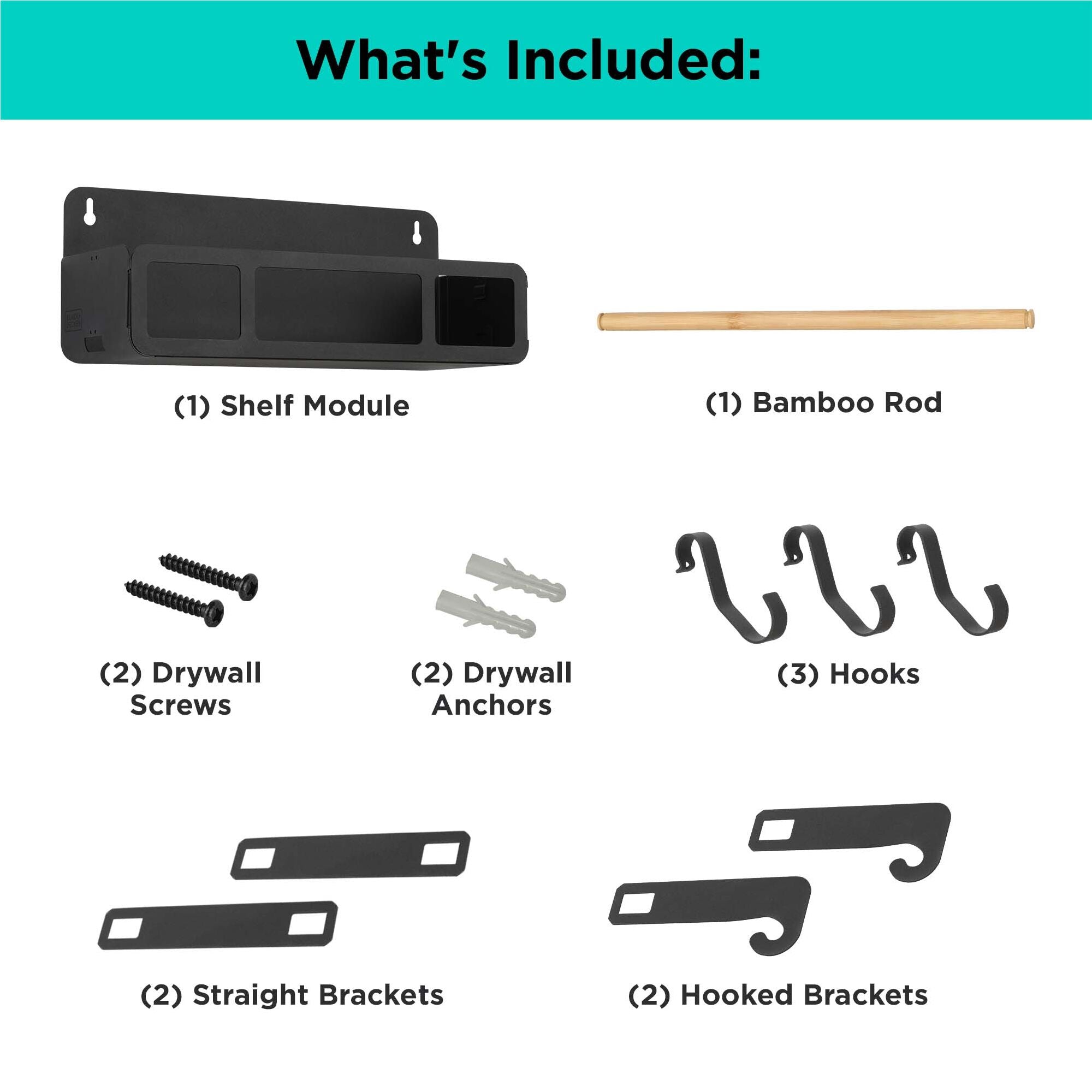 black-decker-storage-h-ngeregal-magnetisch-schwarz-mit-halter image 3