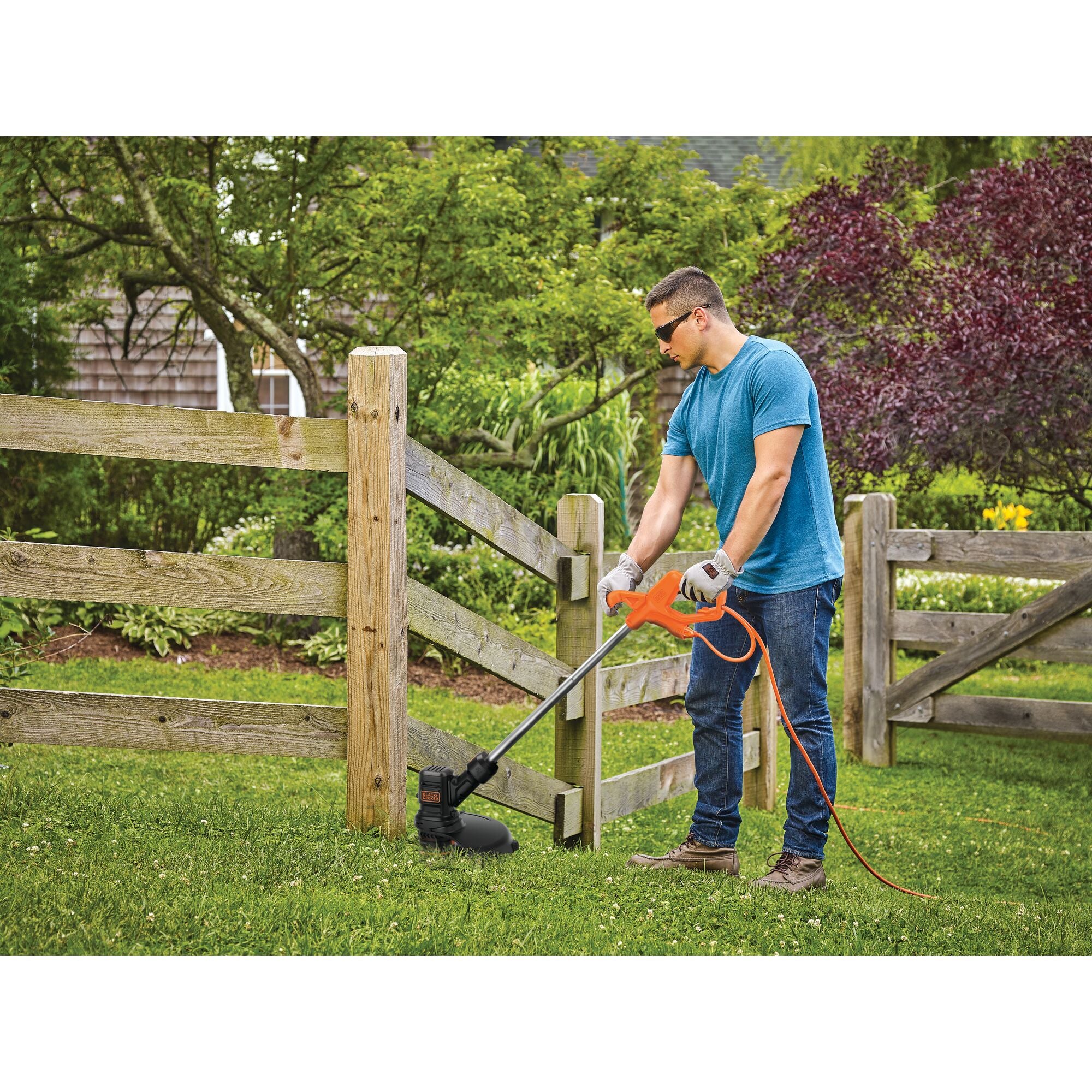 black-decker-rasentrimmer-elektro-33-cm-mit-kantenschneider image 3