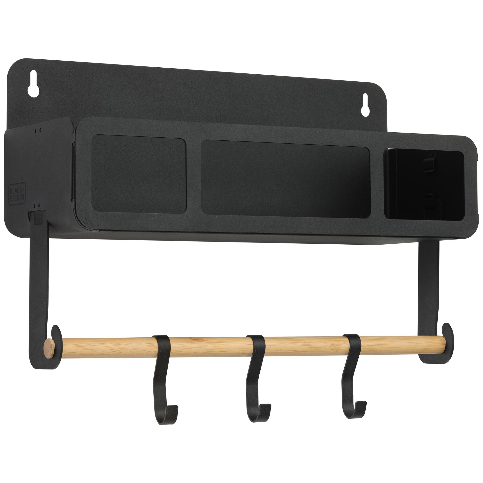 black-decker-storage-h-ngeregal-magnetisch-schwarz-mit-halter image 1