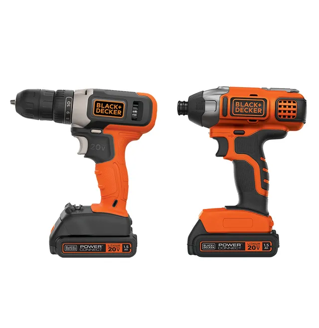 black-decker-20v-max-bohrer-schlagschrauber-set-2tlg-bcd702c1 image 1