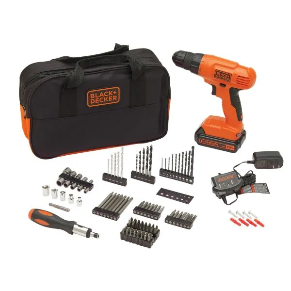 black-decker-powerconnect-akkuschrauber-set-100-teilig-20v image 1