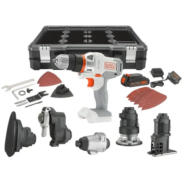 black-decker-matrix-werkzeugset-20v-6-teilig-wei-mit-akku image 1