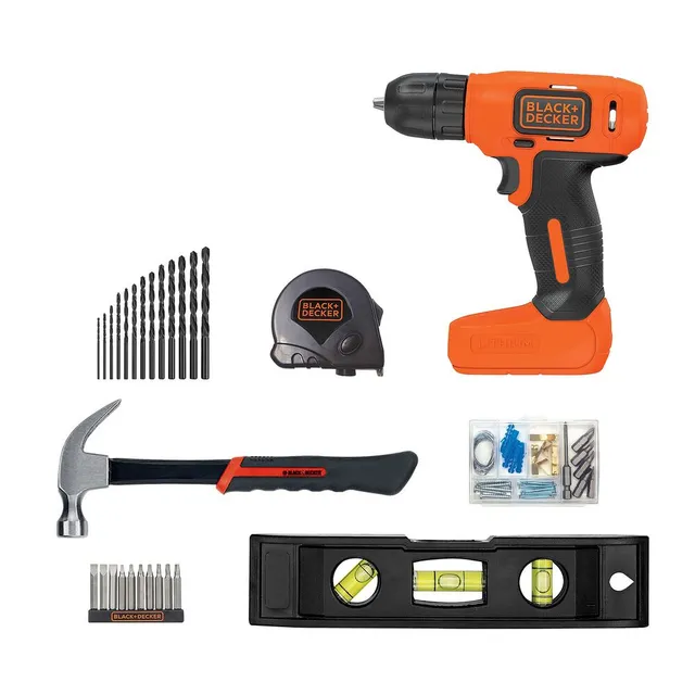 black-decker-8v-max-akkuschrauber-set-25-teilig-usb image 1