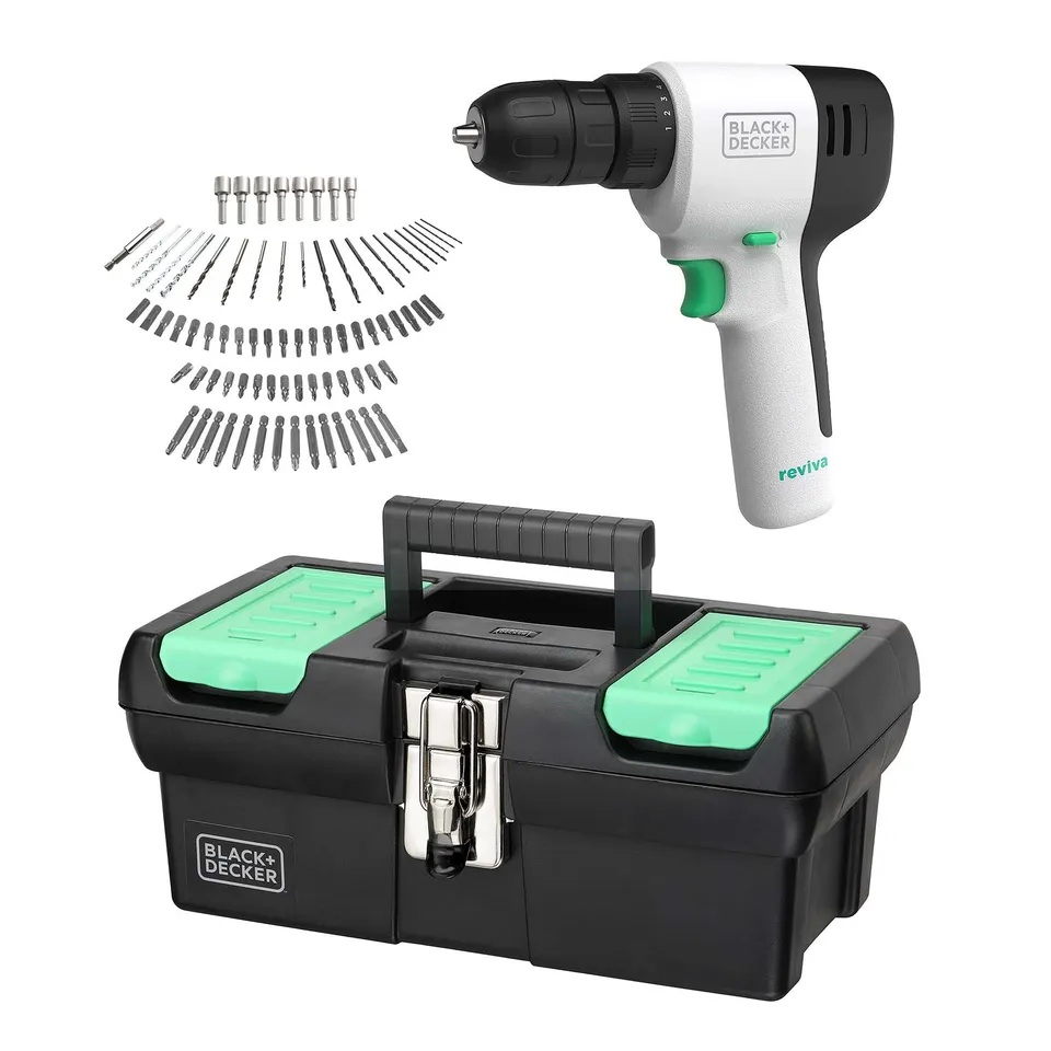 black-decker-reviva-bohrschrauber-12v-max-set-80-tlg-koffer image 1