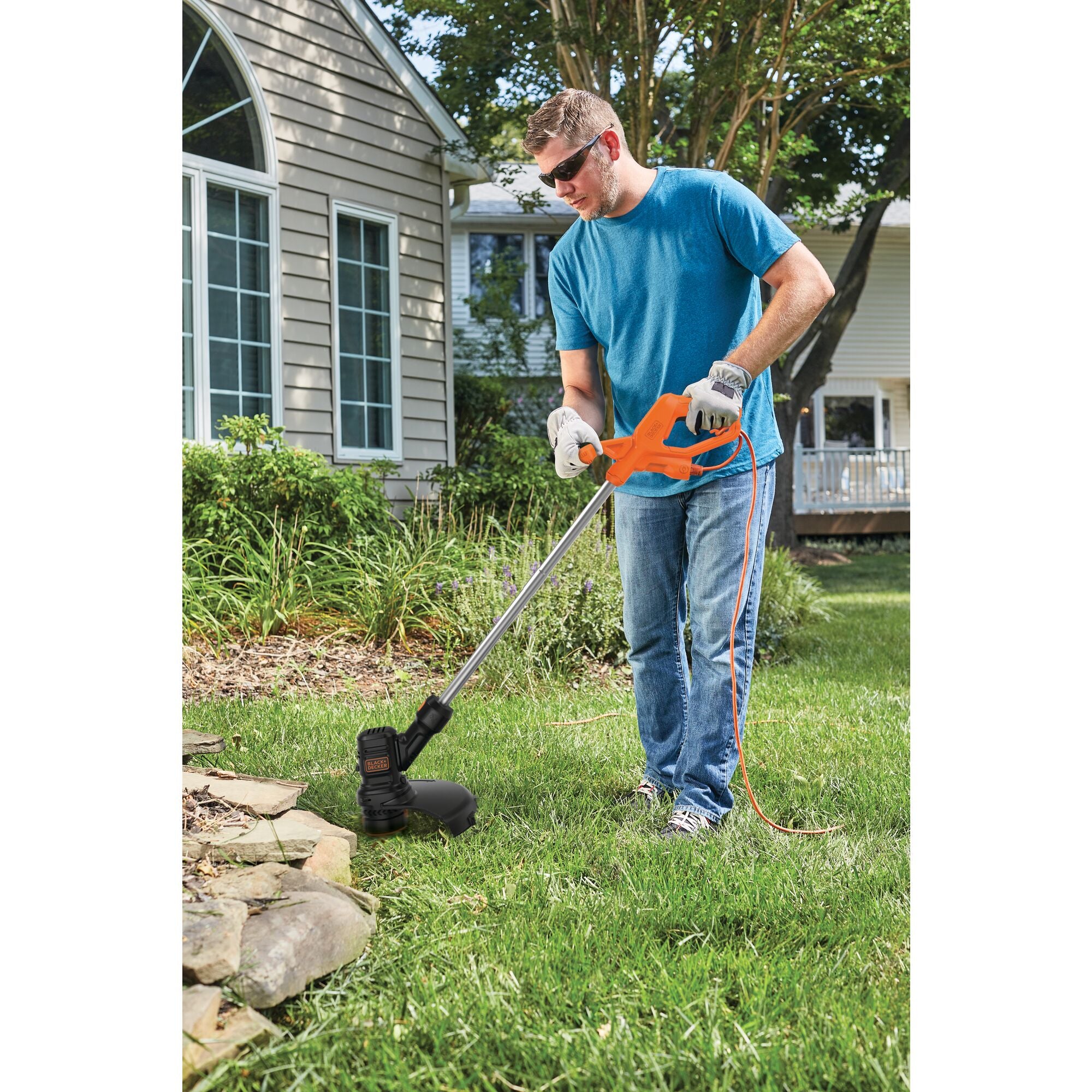 black-decker-rasentrimmer-elektro-33-cm-mit-kantenschneider image 2
