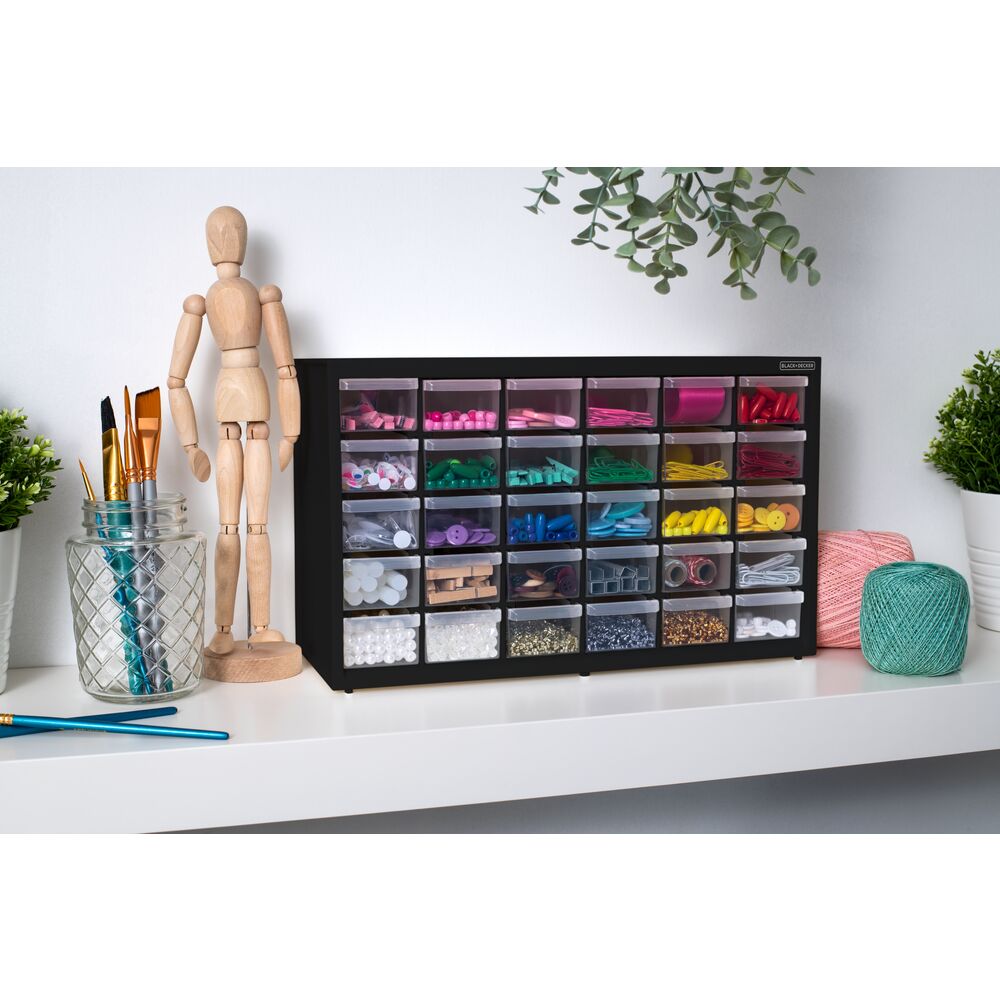 black-decker-storage-30-schubladen-kleinteilemagazin-schwarz image 2