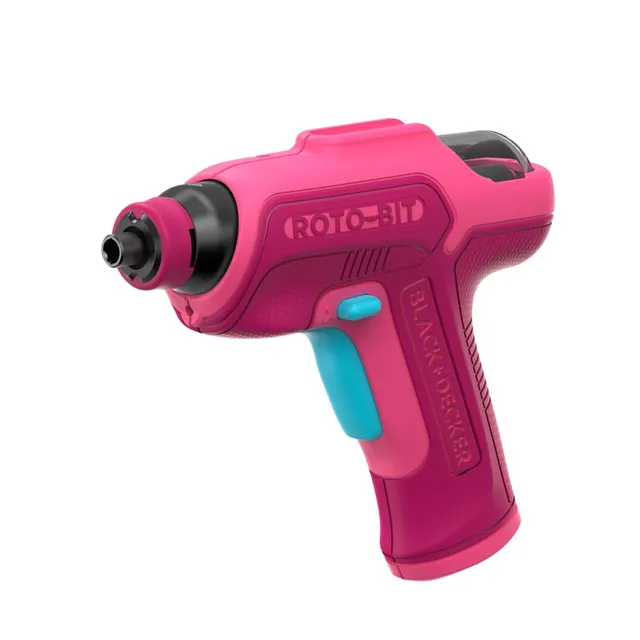 black-decker-rotobit-4v-akkuschrauber-pink-mit-8-bits image 1