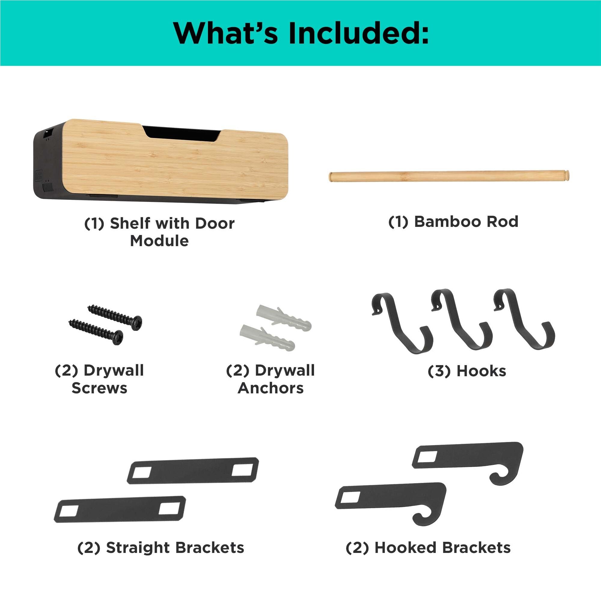black-decker-storage-wandregal-mit-t-r-schwarz-beige-halter image 3