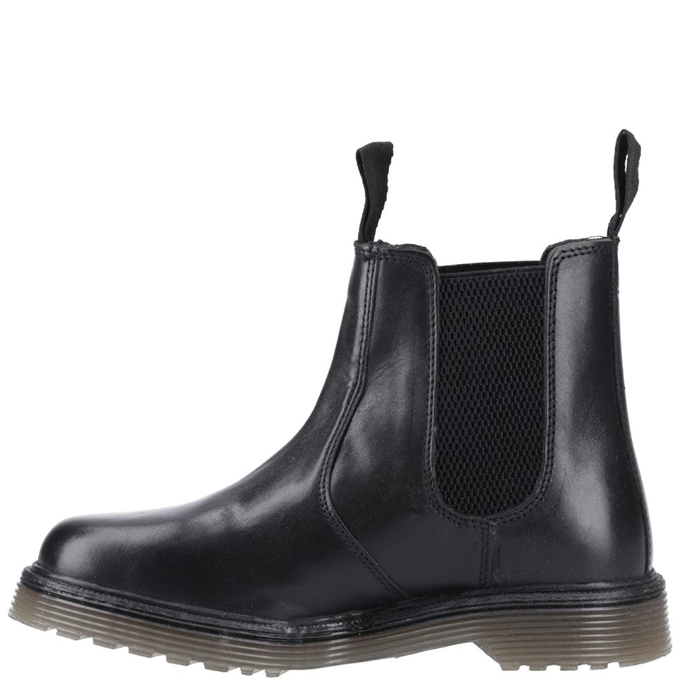 amblers-safety-colchester-dealer-boots-schwarz-leder-schlupf image 5