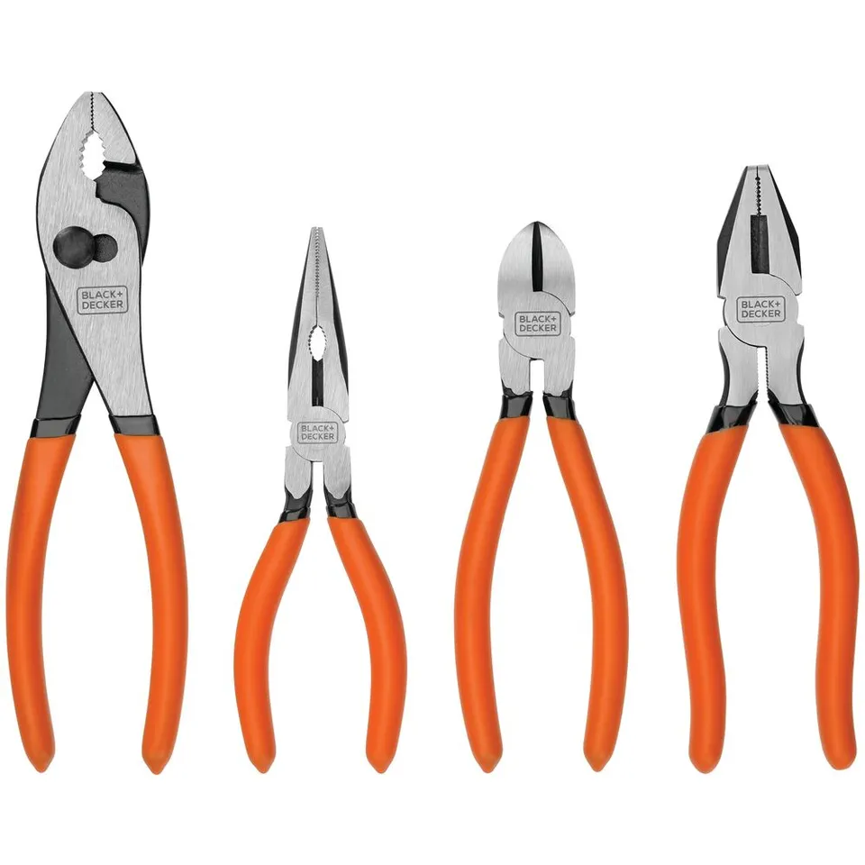 black-decker-hand-tools-zangenset-4-teilig-mit-comfort-grip image 1