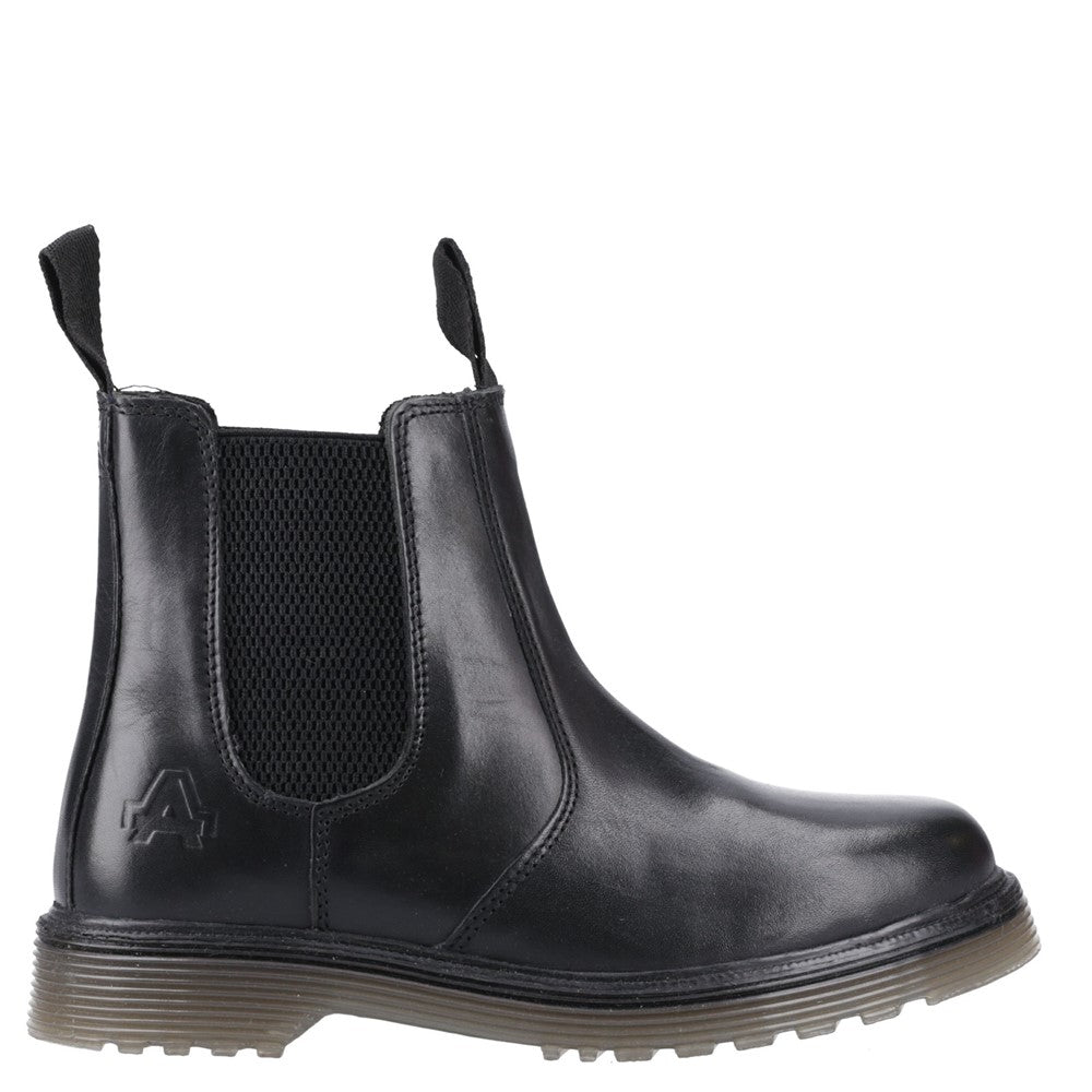 amblers-safety-colchester-dealer-boots-schwarz-leder-schlupf image 6