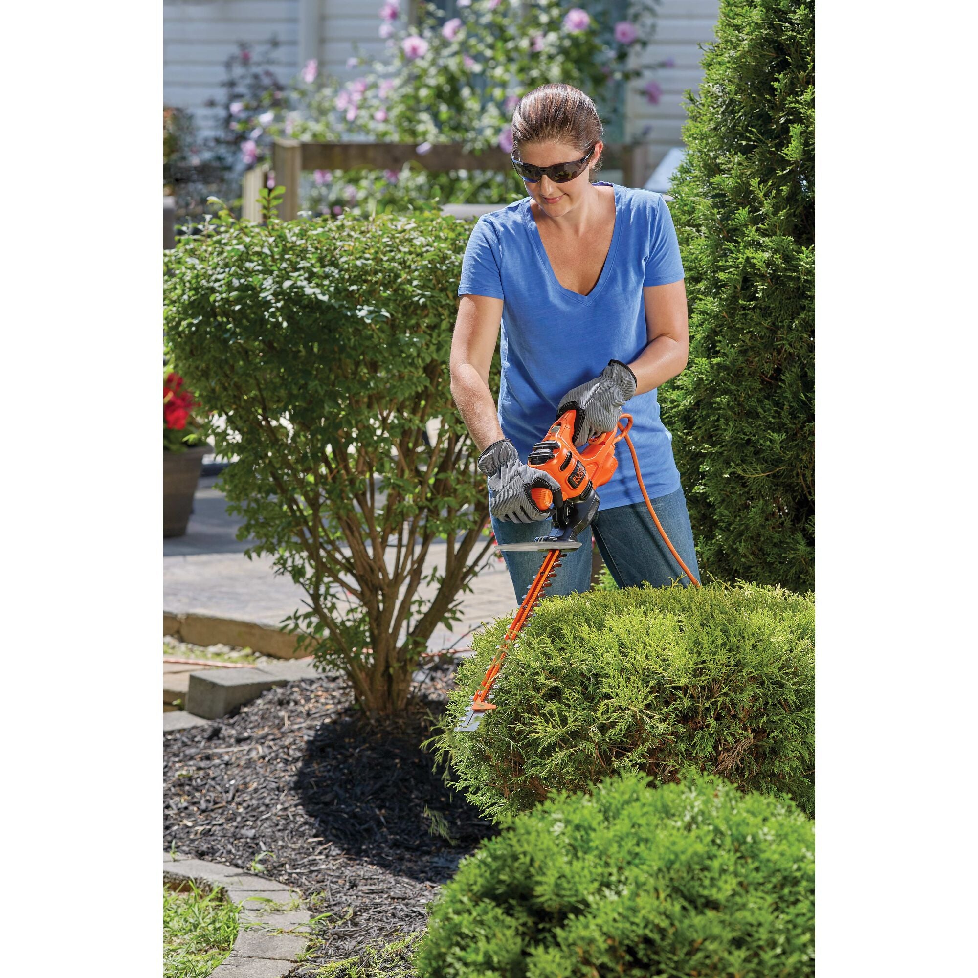 black-decker-outdoor-elektro-heckenschere-16-zoll-dual-action image 2