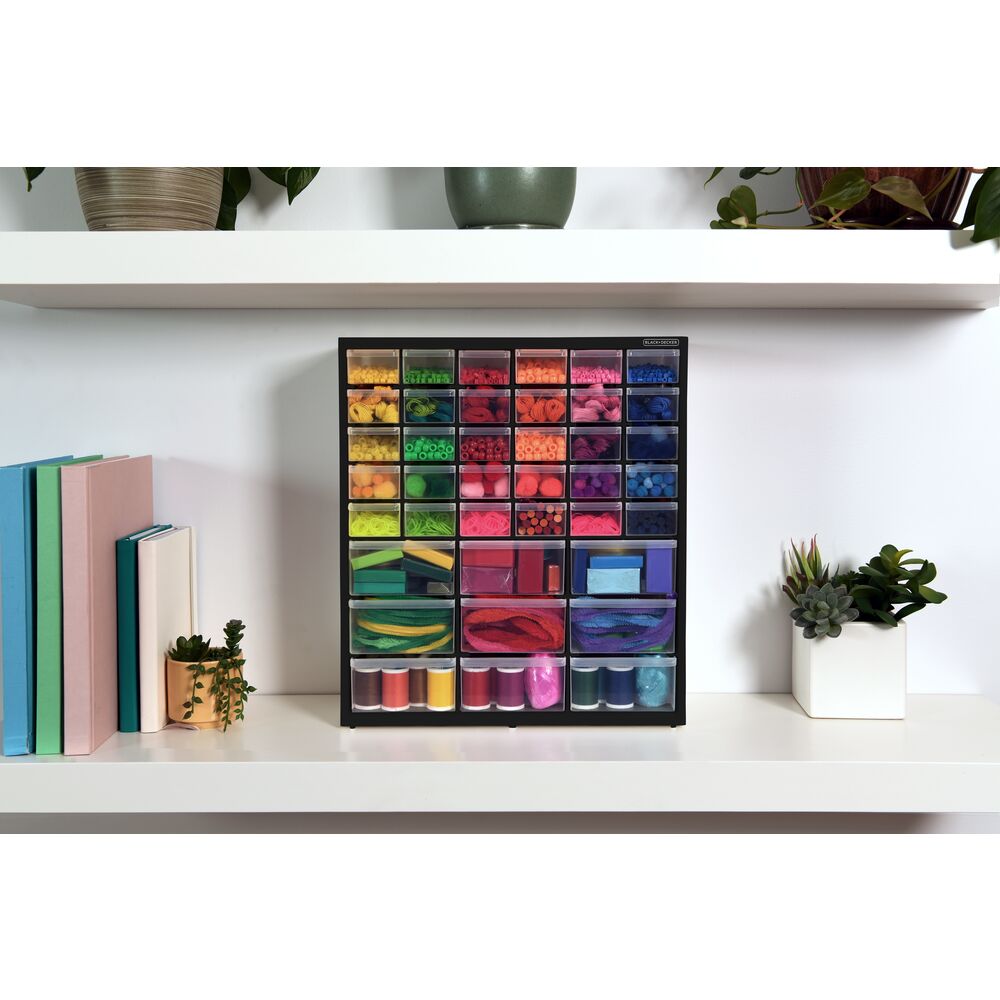 black-decker-storage-39-schubladen-kleinteilemagazin-schwarz image 2