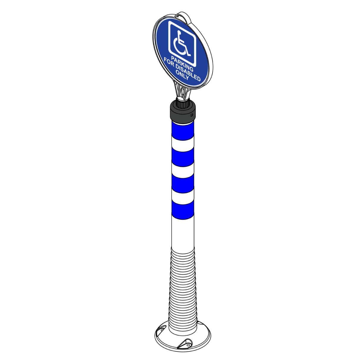 brandsafe-flexi-delineator-poller-parkplatz-mit-schild-flexibel image 2