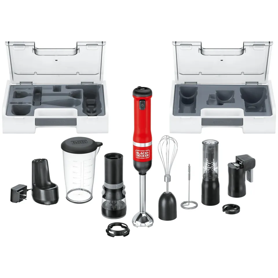 black-decker-kitchen-wand-stabmixer-akku-6in1-rot image 1
