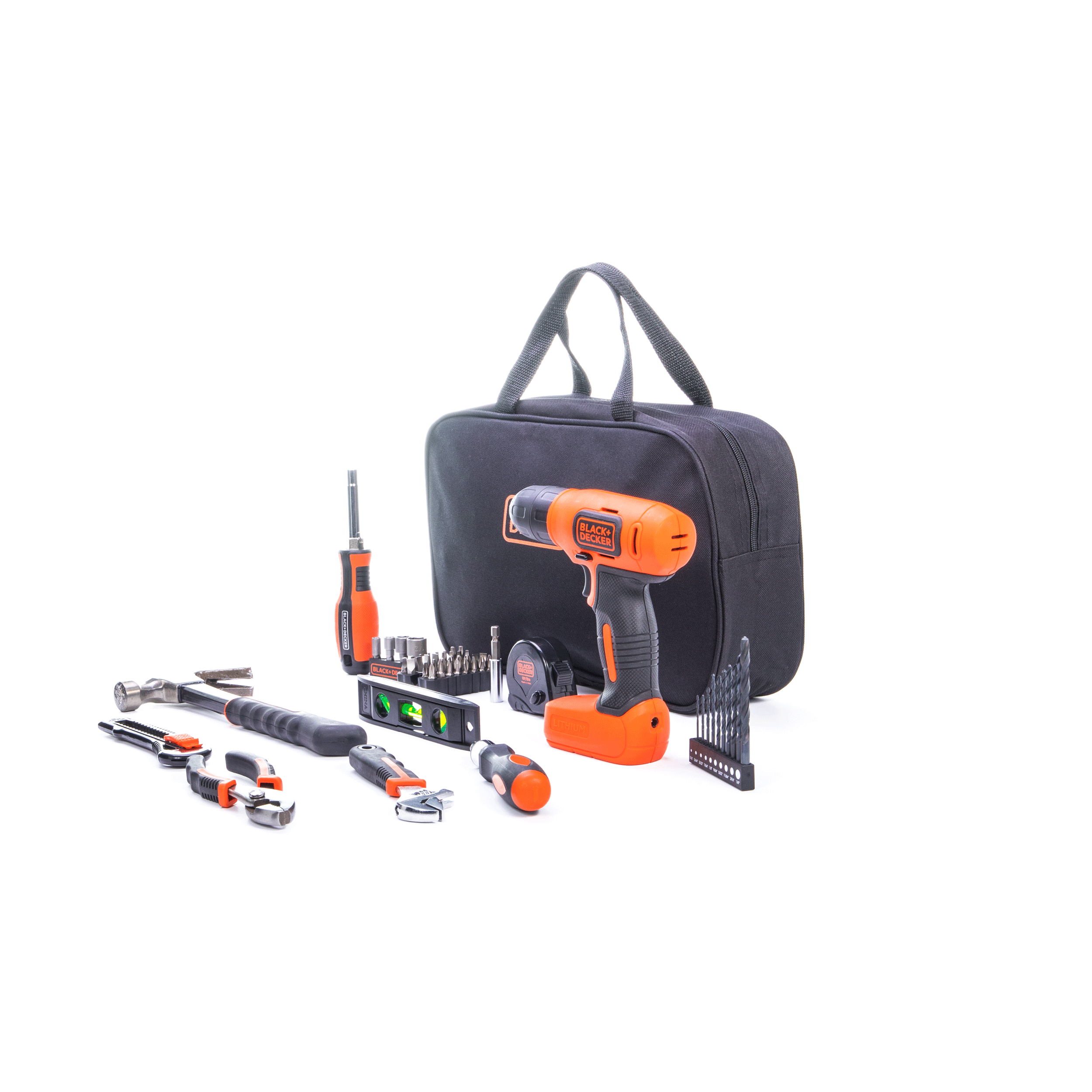 black-decker-werkzeugset-57-teilig-mit-8v-akkuschrauber image 7