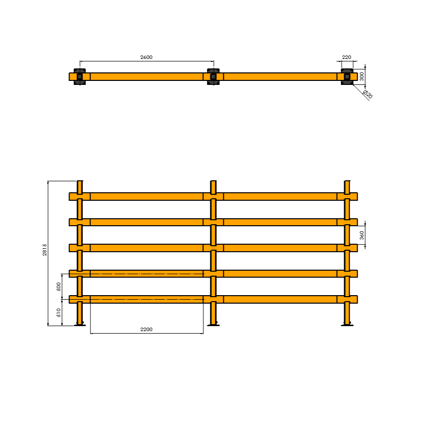 brandsafe-anti-topple-barrier-absturzsicherung-2-8-m-gelb-grau image 2