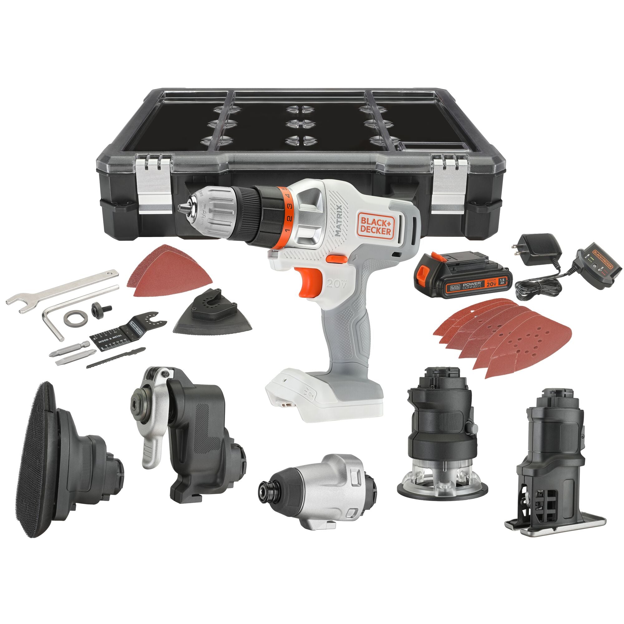 black-decker-matrix-werkzeugset-20v-6-teilig-wei-mit-akku image 1