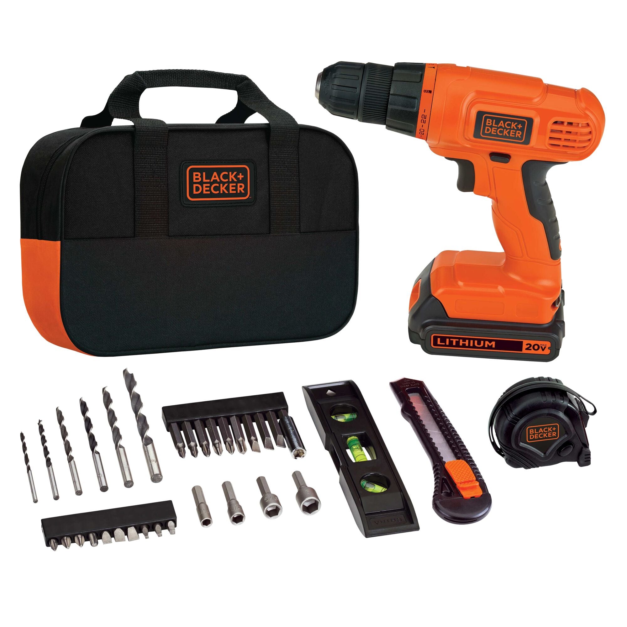 black-decker-powerconnect-20v-bohrschrauber-35tlg-projekt-set image 1